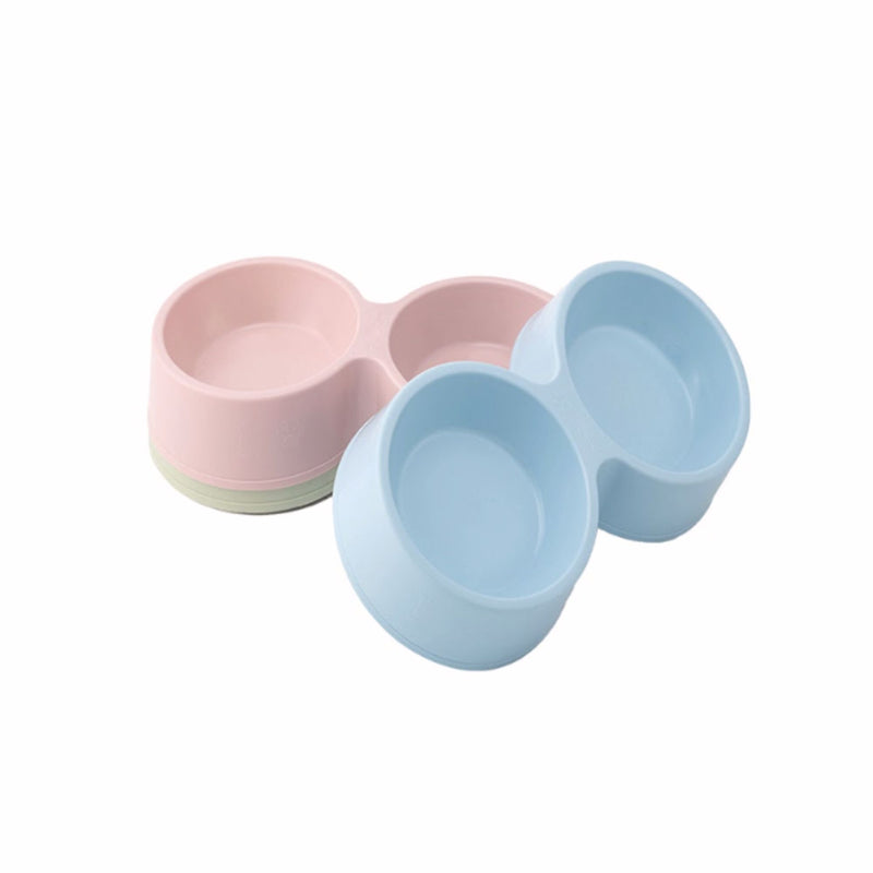Zugo Pastel Double Round Pet Bowl